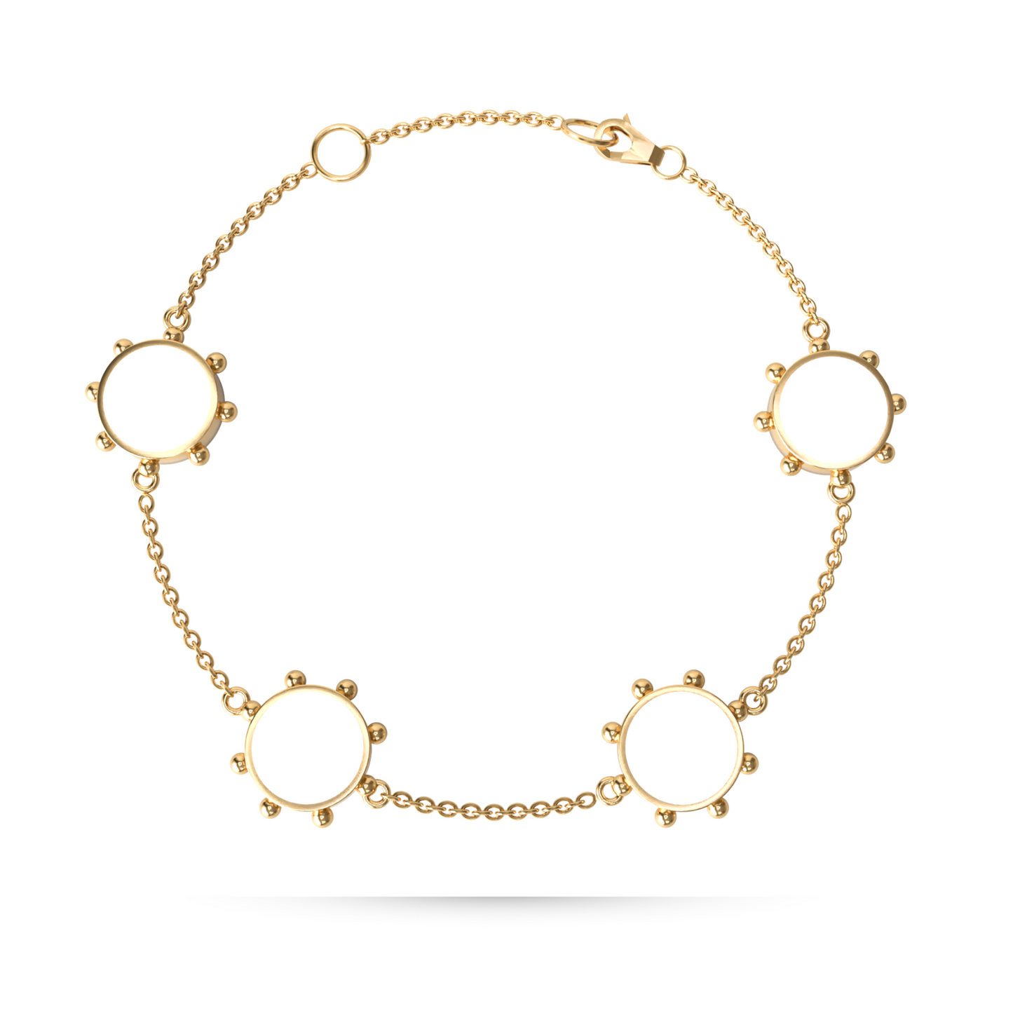 Orbit 4 Motif Bracelet | 18K Gold