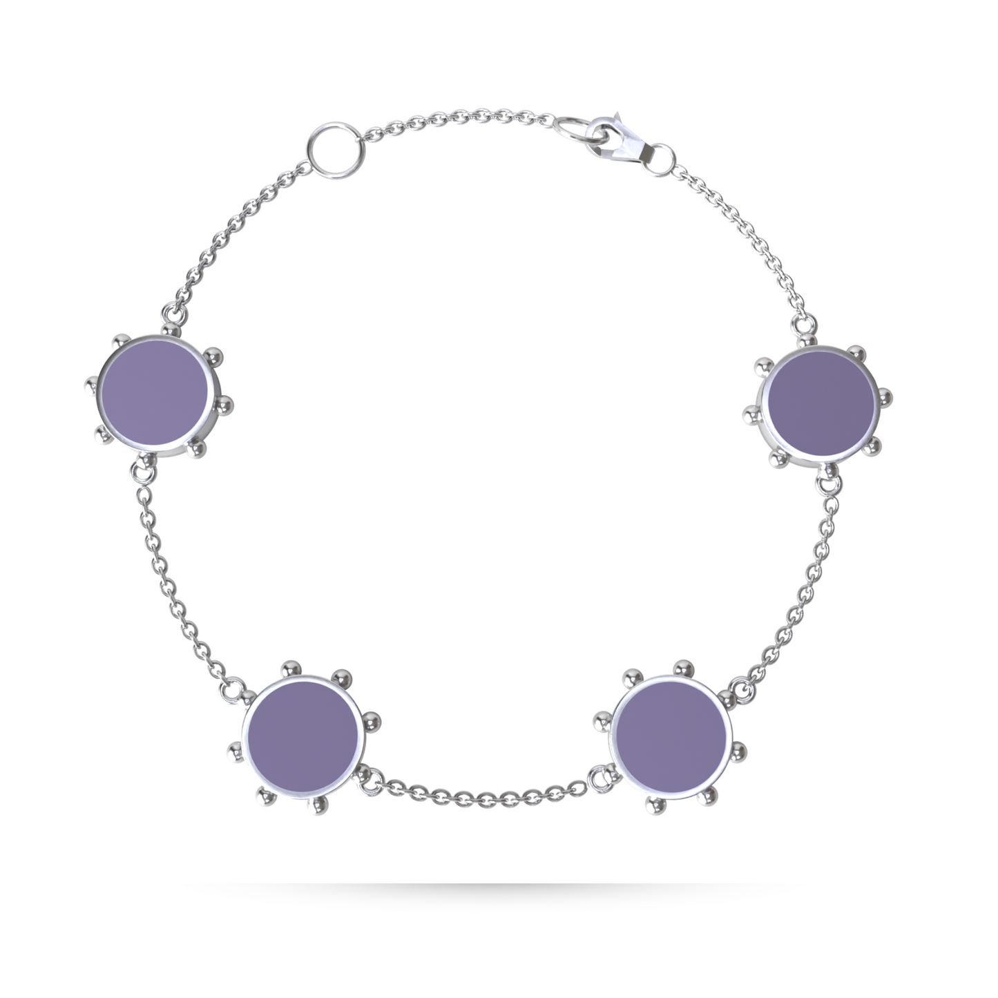 Orbit 4 Motif Bracelet | Sterling Silver