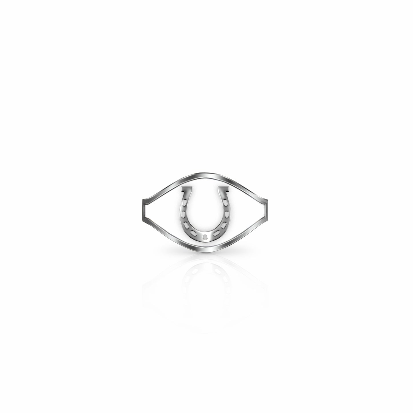 Cigar Band Symbol Ring, horseshoe | Sterling Silver