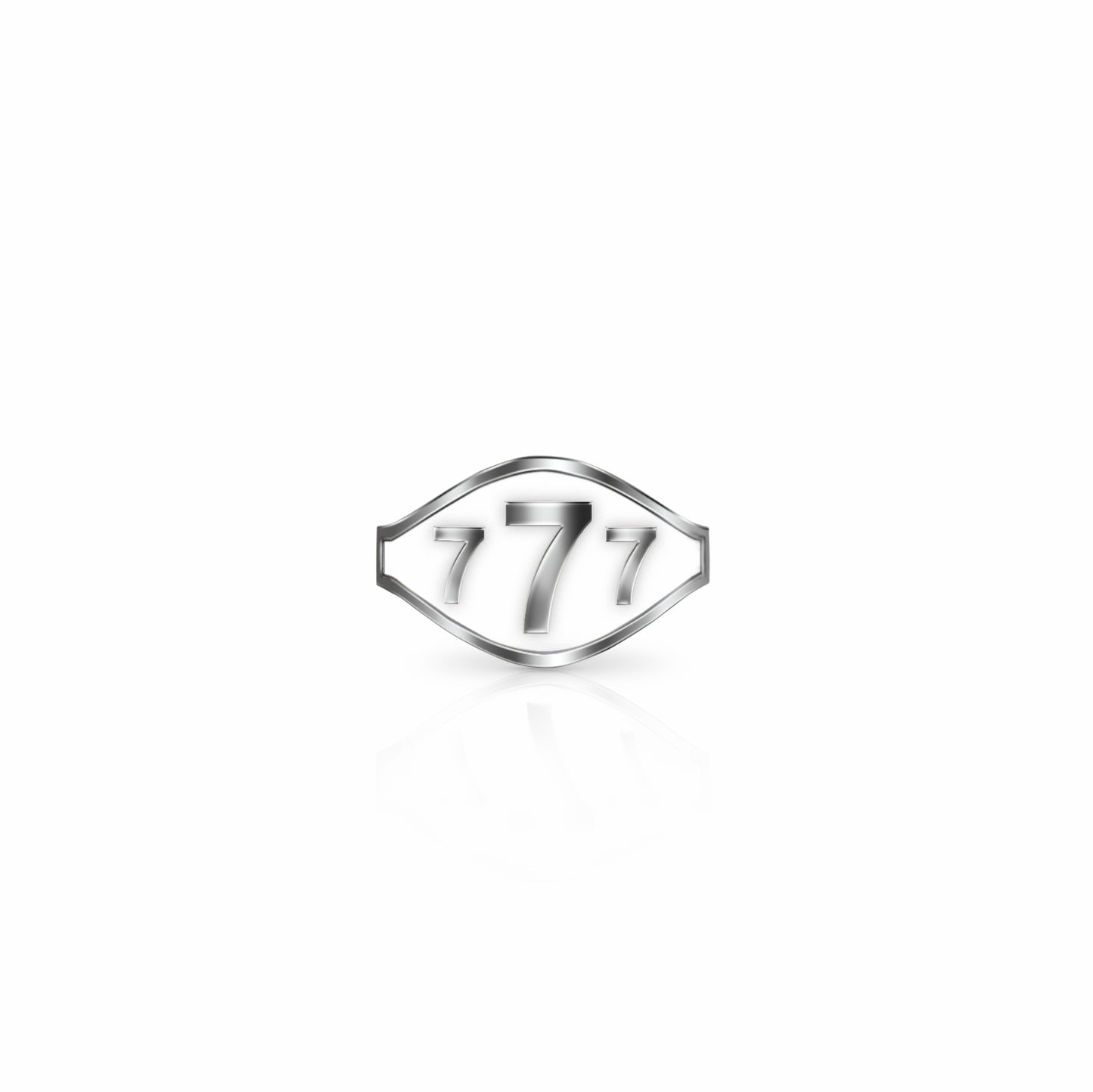 Cigar Band Symbol Ring, lucky 7's | Sterling Silver