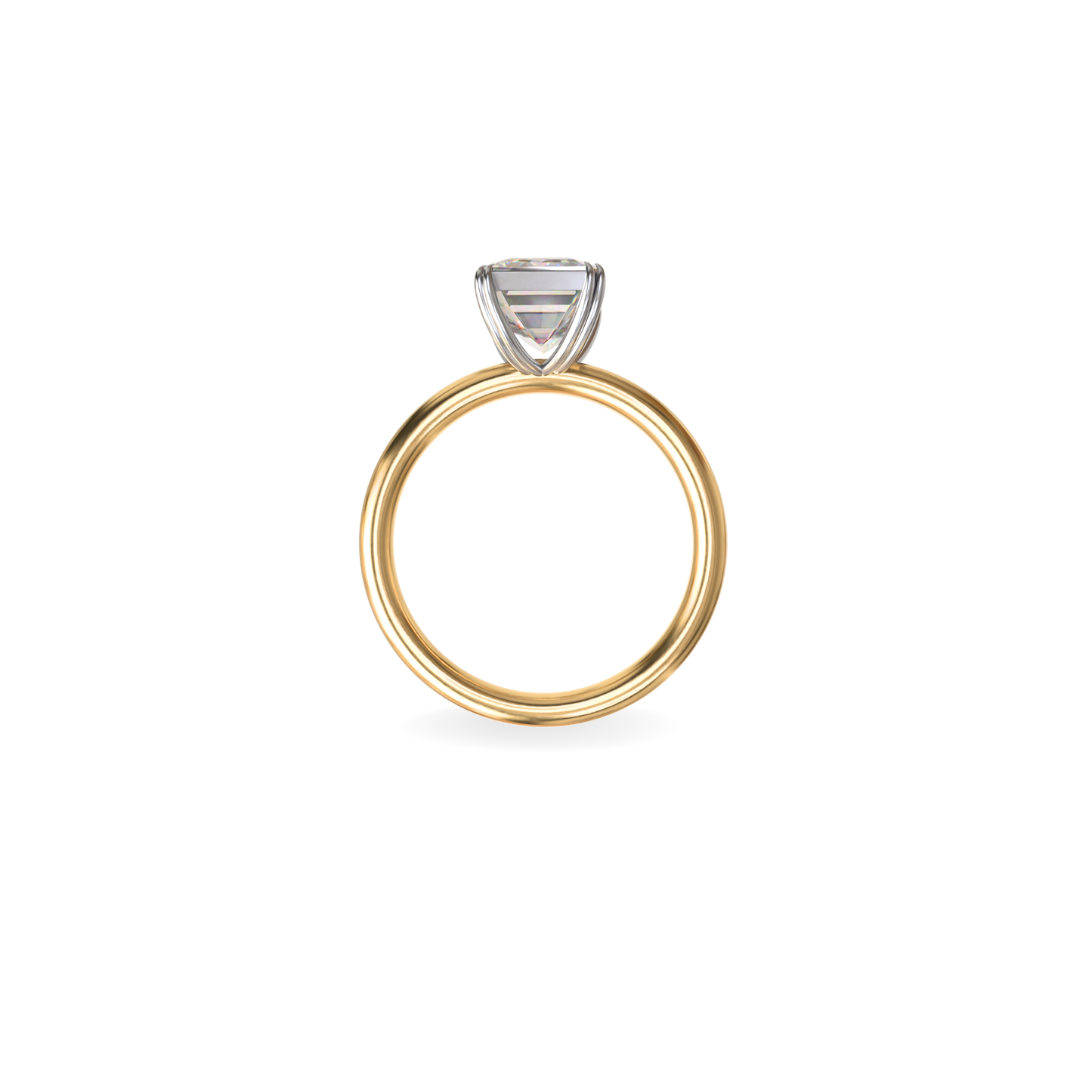 Custom Order | Double Prong Emerald Cut Engagement Ring