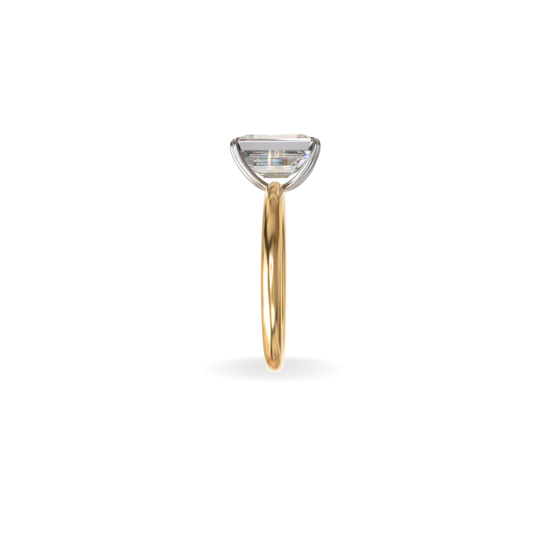Custom Order | Double Prong Emerald Cut Engagement Ring