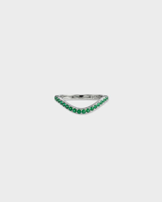 Cigar Gemstone Shadow Band | Sterling Silver