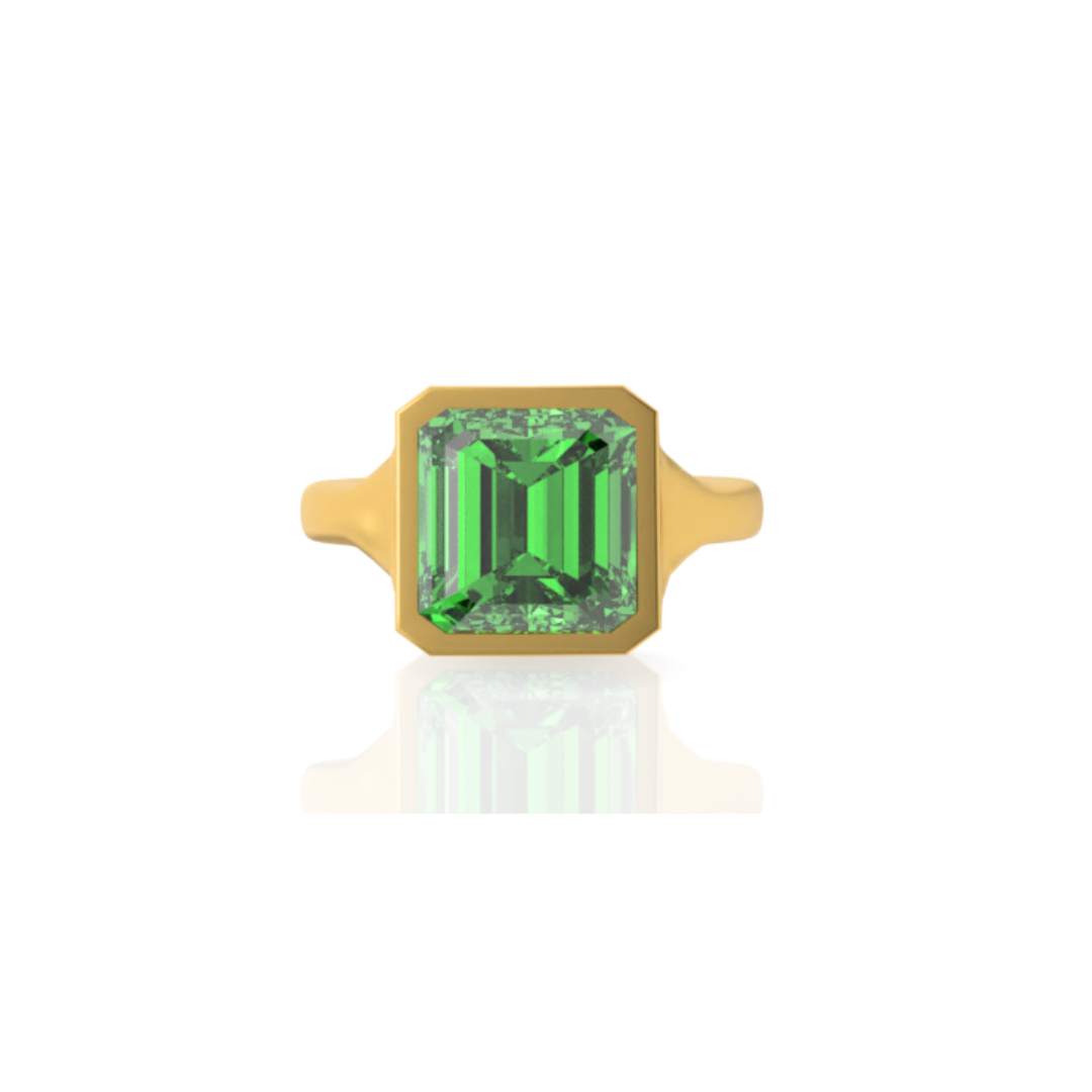 Custom Order | Emerald Signet Ring Rings {{ catogery }} {{ Collections }}