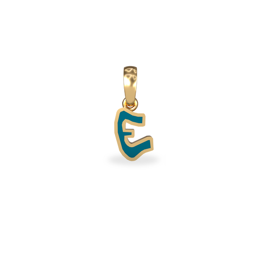 Mini Graffiti Initial Pendant | 18K Gold