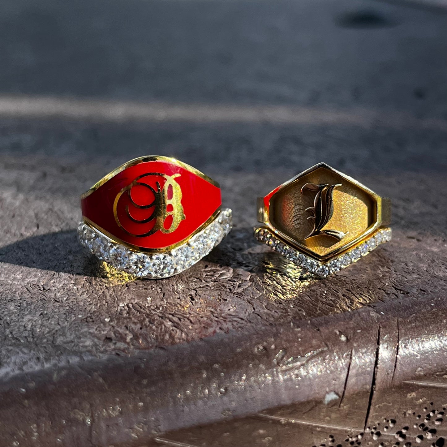 Jumbo Lab Grown Diamond Cigar Shadow Band | Sterling Silver