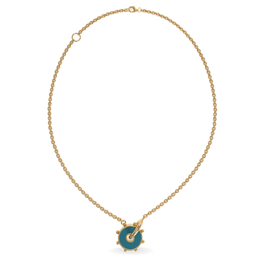 Mini Orbit Reversible Interlocking Necklace | 18K Gold