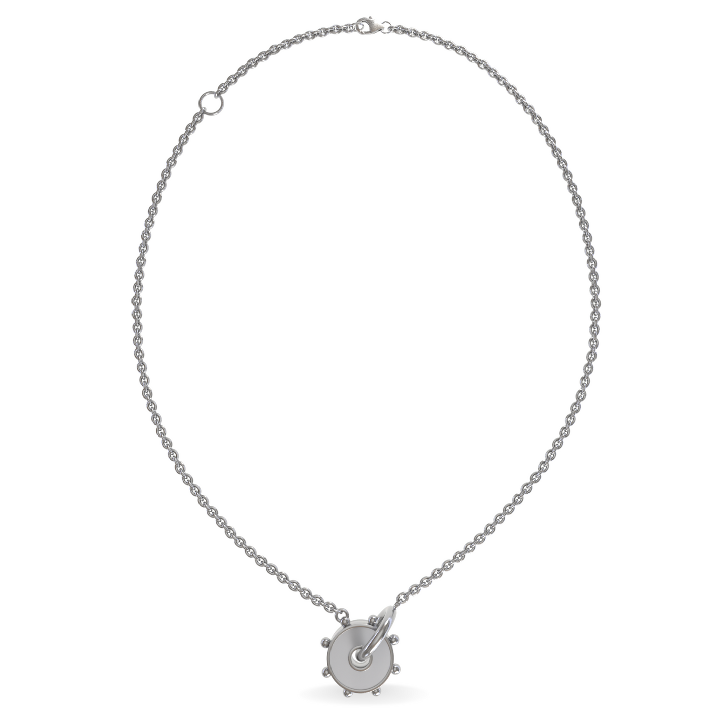 Mini Orbit Reversible Interlocking Necklace | Sterling Silver