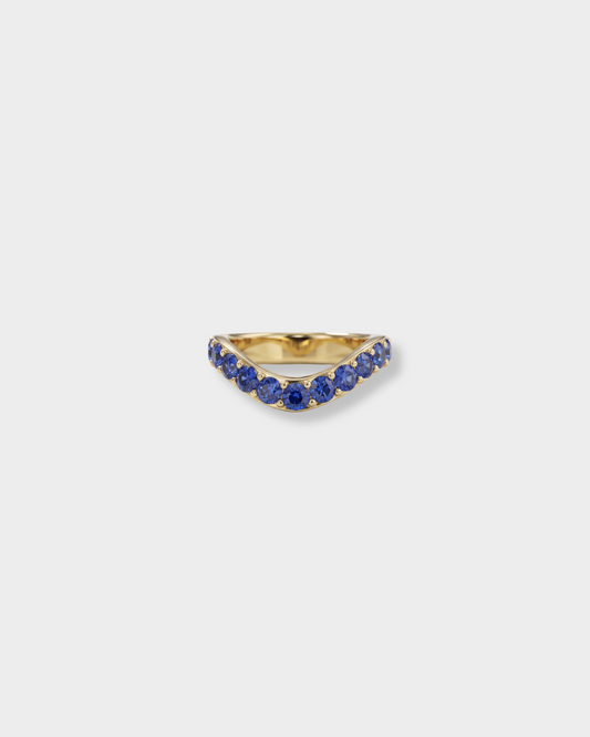 Cigar Gemstone Shadow Band, large | 14K Gold Ring {{ catogery }} {{ Collections }}