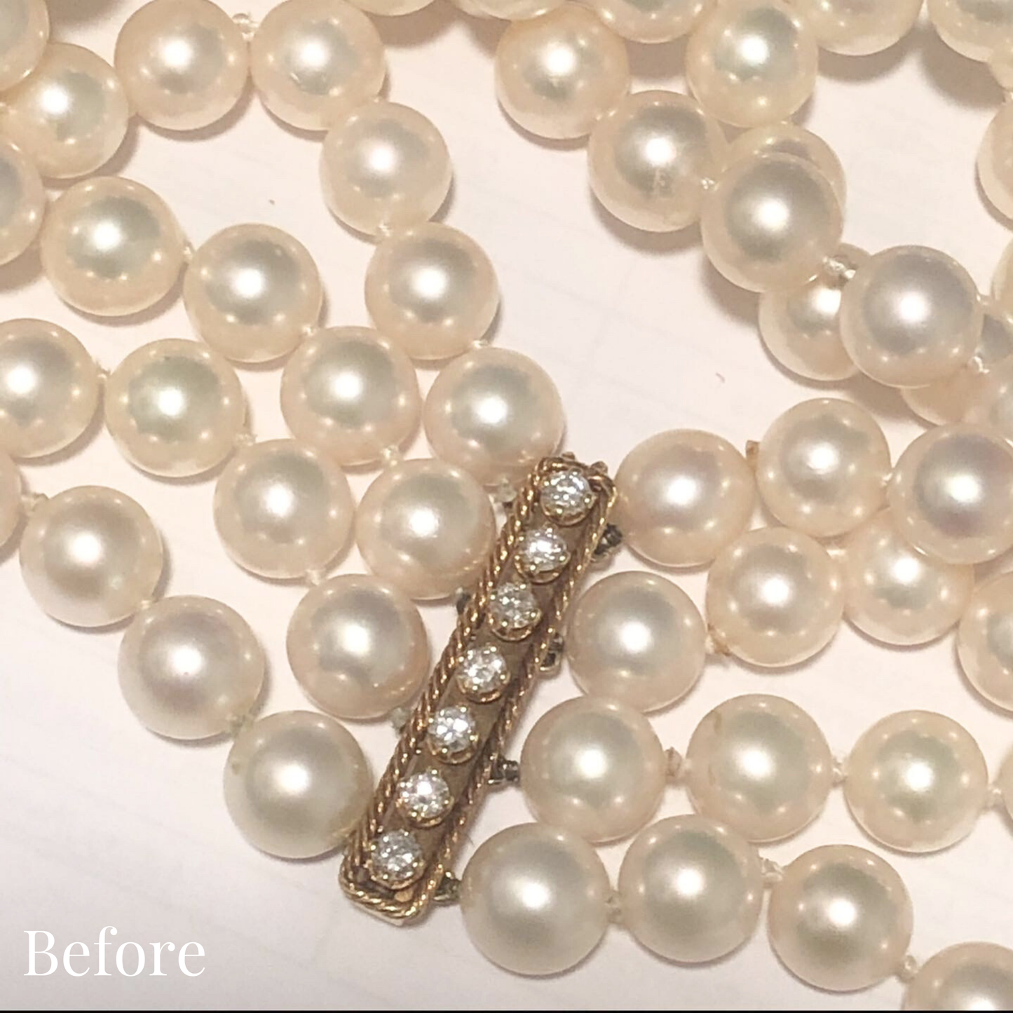 Custom Order | Jumbo Clasp Pearl Bead Necklace Set