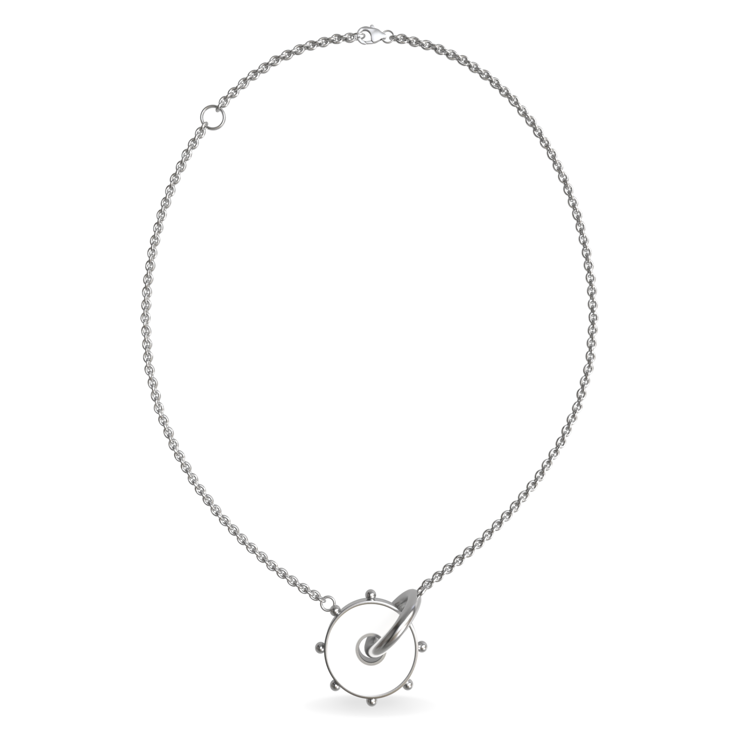 Large Orbit Reversible Interlocking Necklace | Sterling Silver