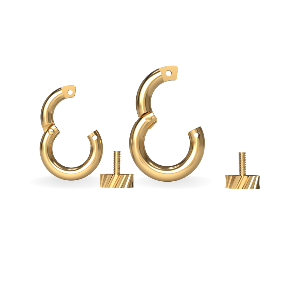 Large Screw Clasp | 18K Gold