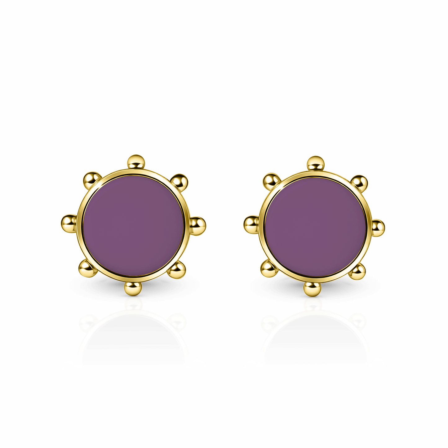Orbit Stud Earrings | 14K Gold Sunset Purple {{ catogery }} {{ Collections }}