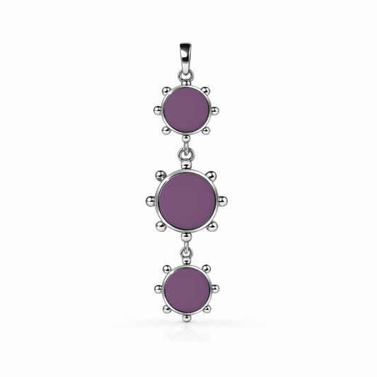 Orbit Reversible Totem Pendant | Sterling Silver Sunset Purple {{ catogery }} {{ Collections }}
