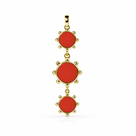 Orbit Reversible Totem Pendant | 14K Gold Red Clay {{ catogery }} {{ Collections }}