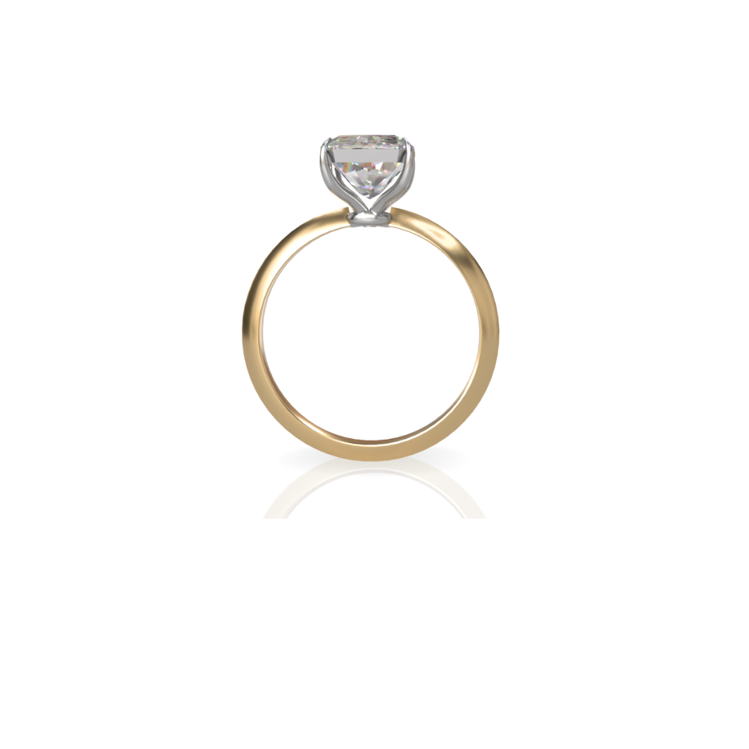 Custom Order | Elongated Radiant Solitaire Engagement Ring