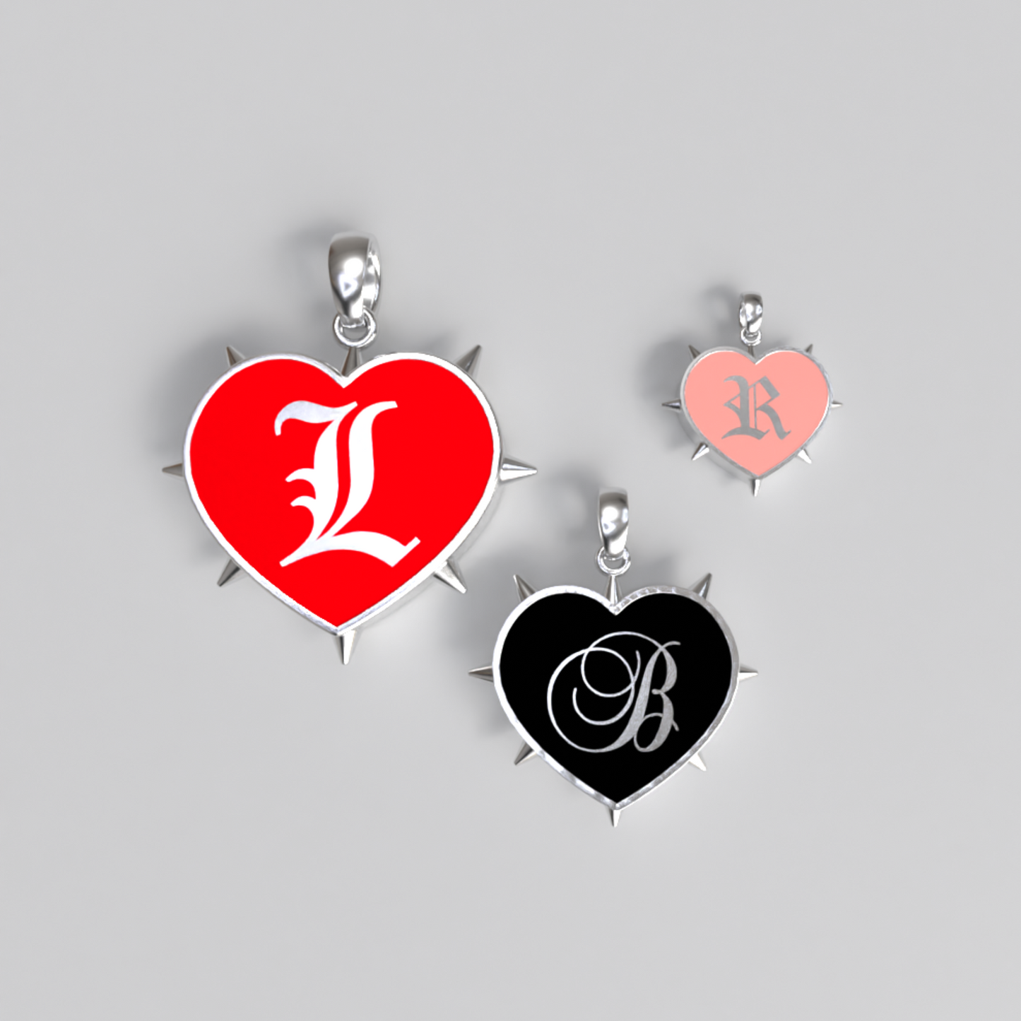 Medium Rebel Heart Pendant | Sterling Silver