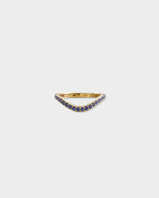 Cigar Gemstone Shadow Band | 14K Gold