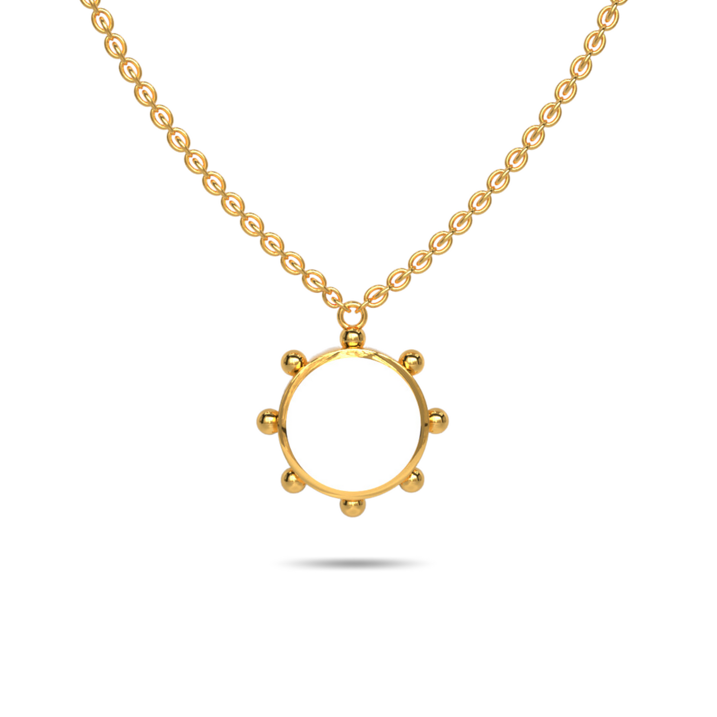 Orbit Single Motif Reversible Necklace in Black Night | 18K Gold