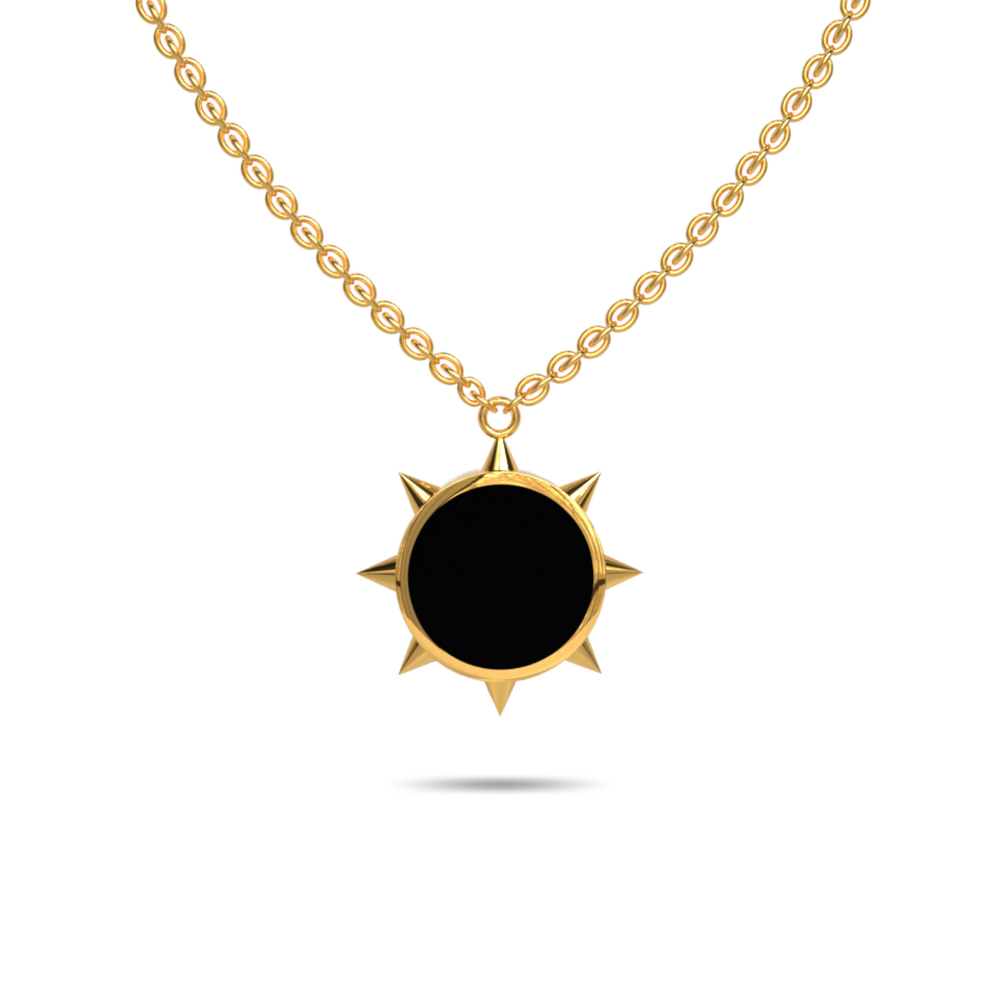 Rebel Single Motif Reversible Necklace in Black Night | 18K Gold