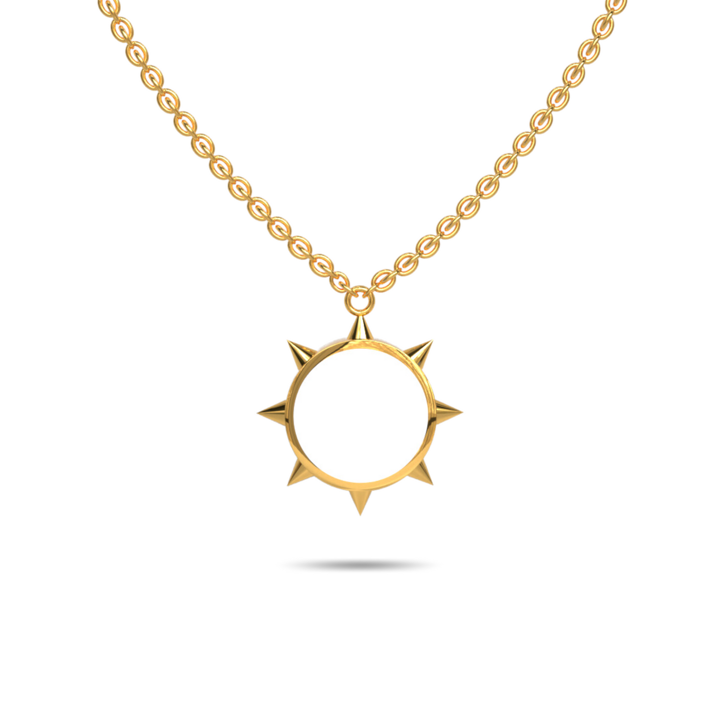 Rebel Single Motif Reversible Necklace in White Cloud | 18K Gold