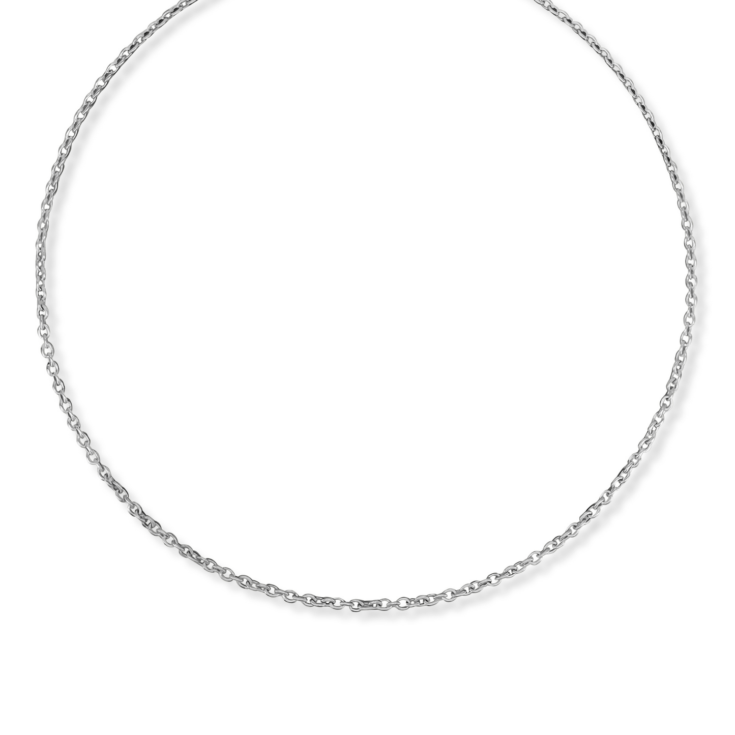 Solid Standard Round Cable Chain | Sterling Silver