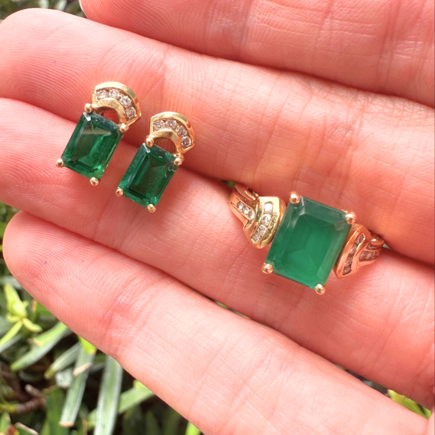 Custom Order | 3 Stone Emerald Ring