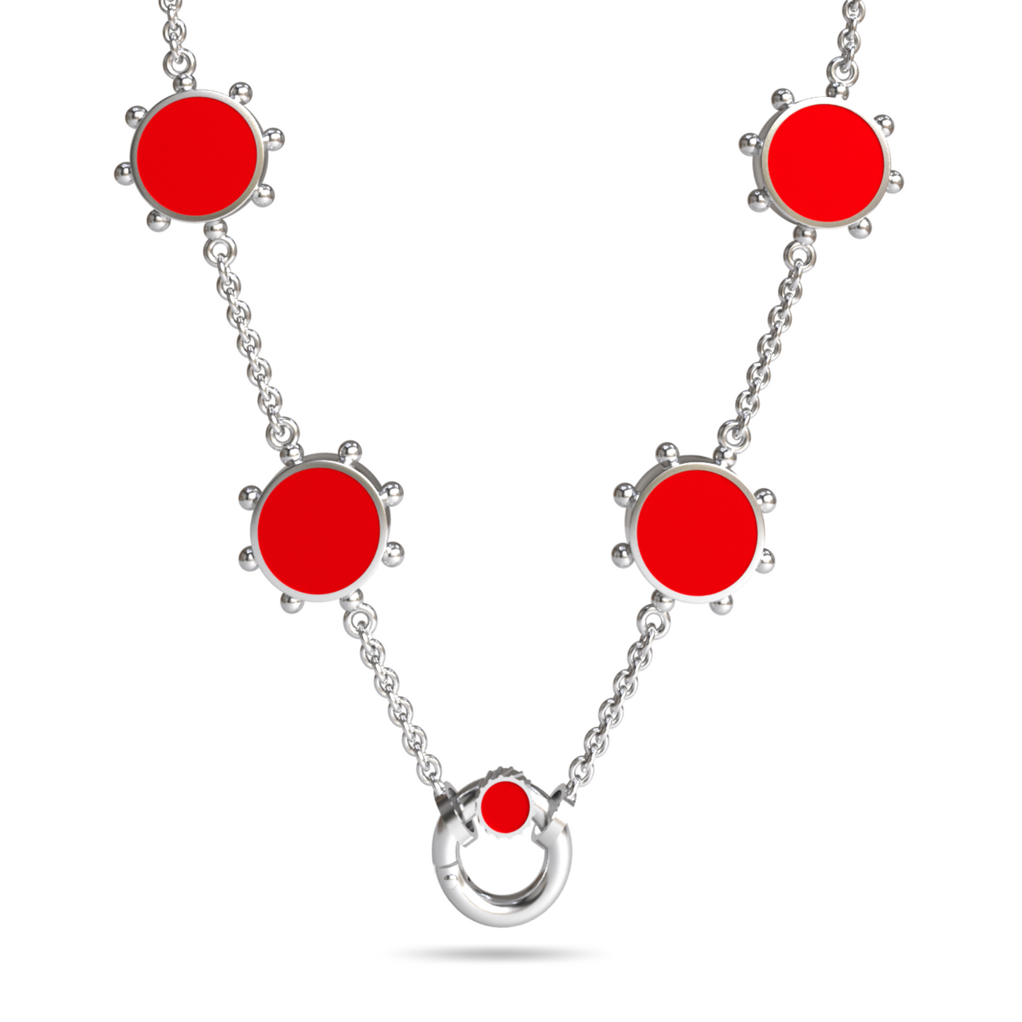Orbit Reversible 4 Motif Necklace with Screw Clasp | Sterling Silver