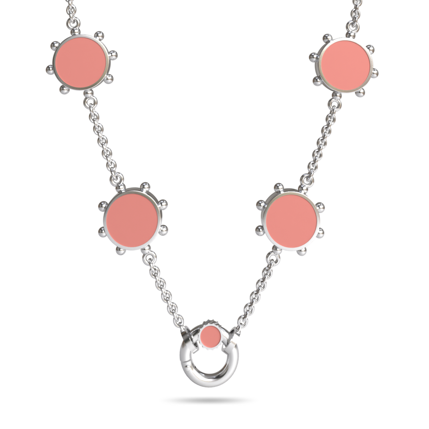 Orbit Reversible 4 Motif Necklace with Screw Clasp | Sterling Silver