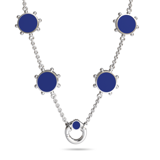 Orbit Reversible 4 Motif Necklace with Screw Clasp | Sterling Silver