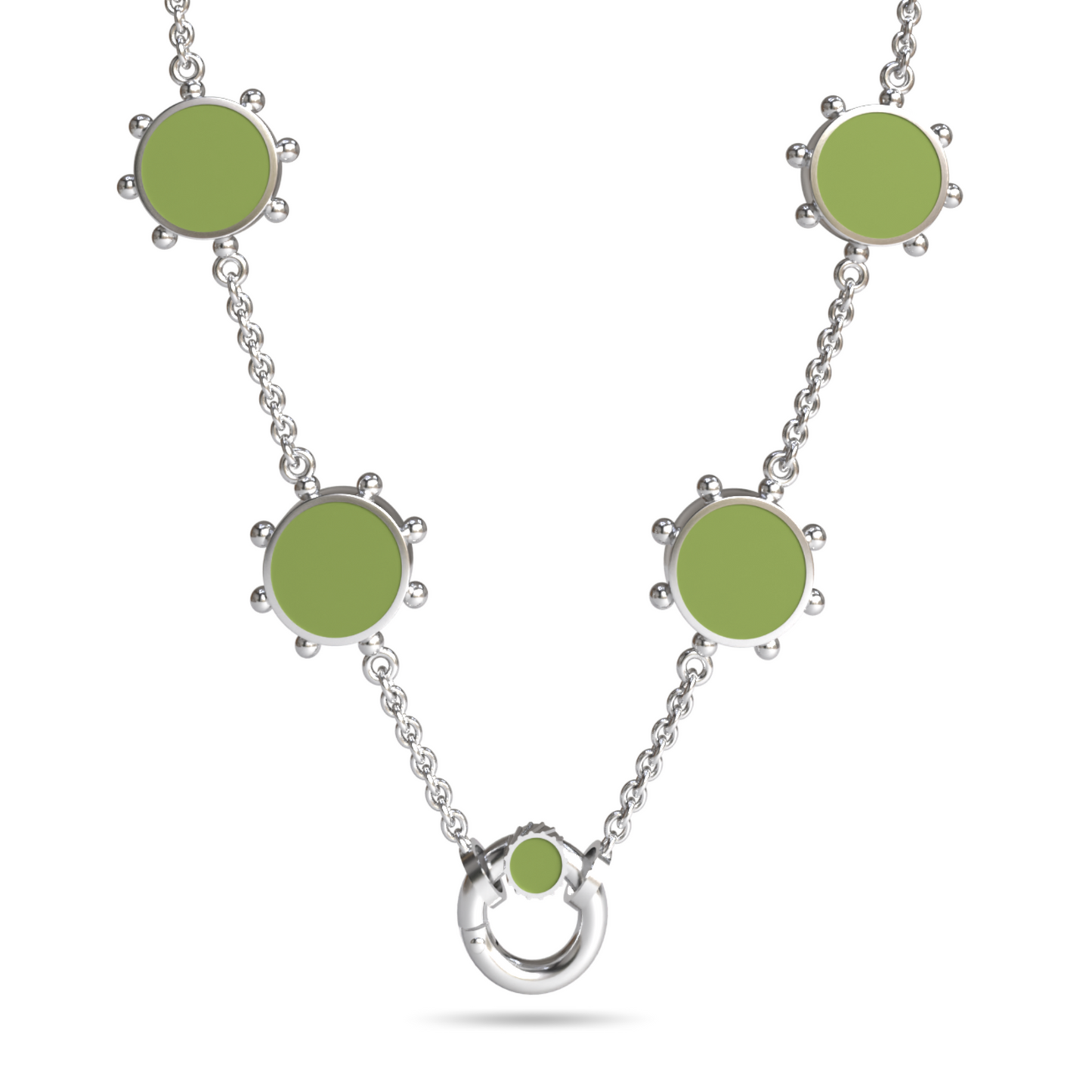 Orbit Reversible 4 Motif Necklace with Screw Clasp | Sterling Silver