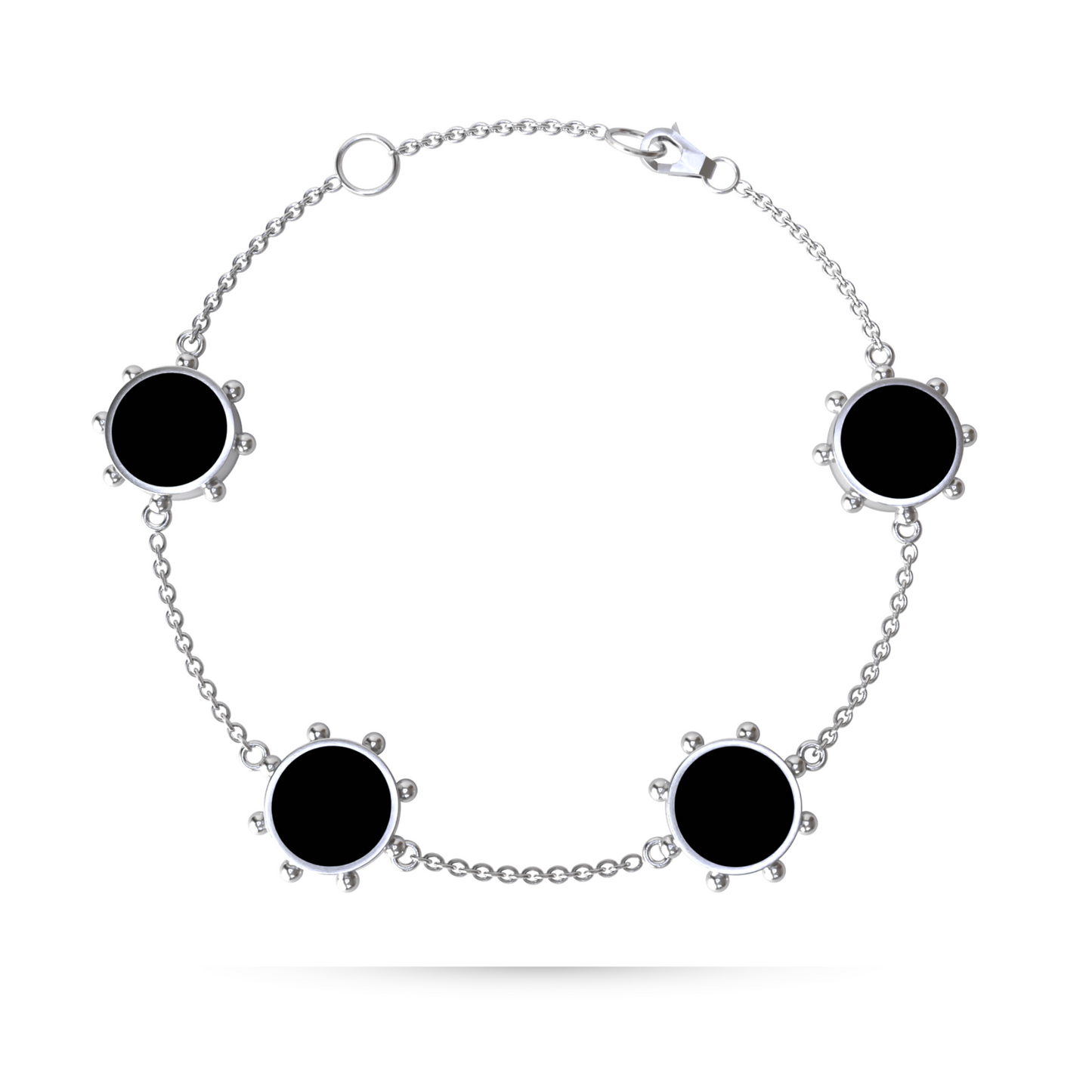 Orbit 4 Motif Bracelet | Sterling Silver