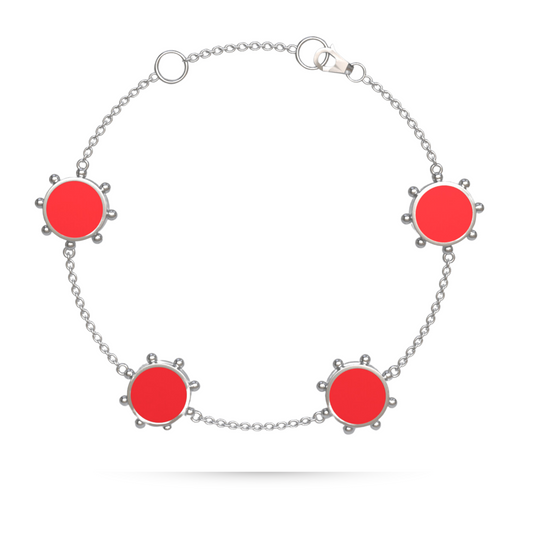 Orbit 4 Motif Bracelet | Sterling Silver