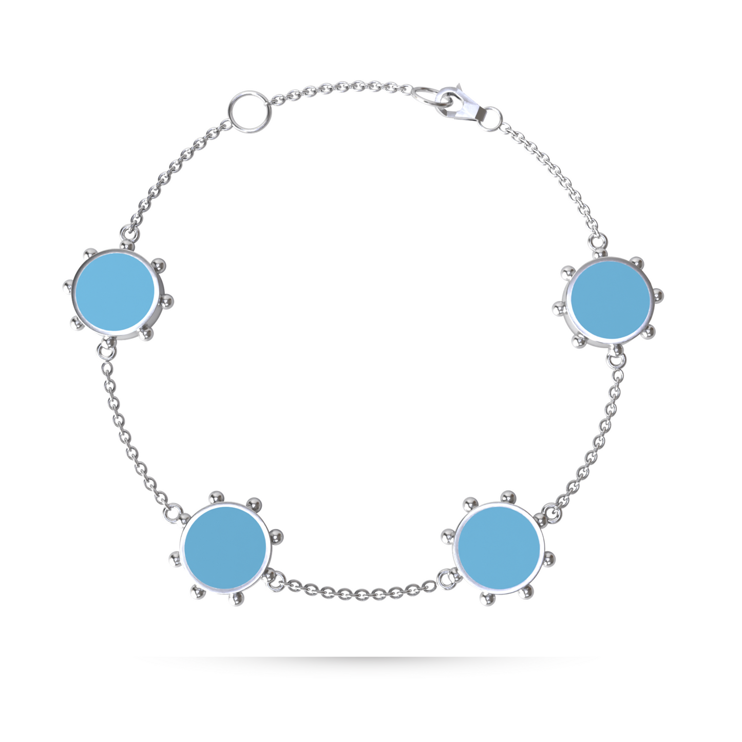 Orbit 4 Motif Bracelet | Sterling Silver