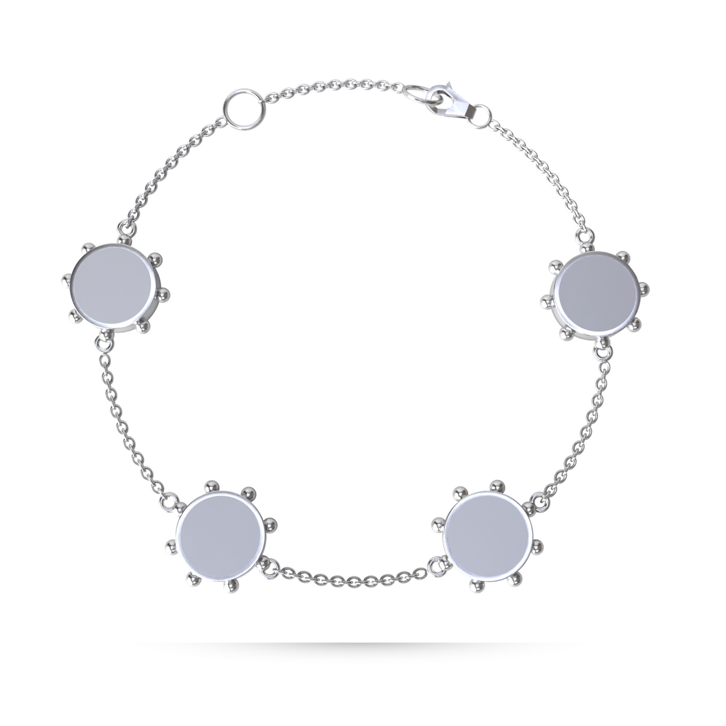 Orbit 4 Motif Bracelet | Sterling Silver
