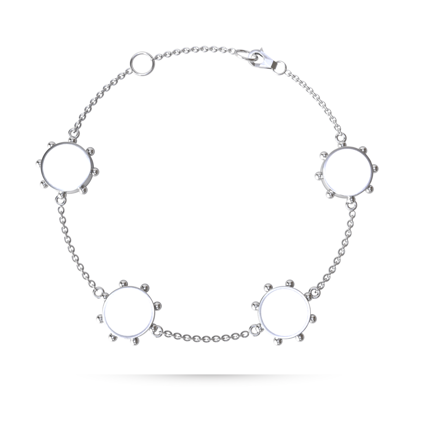 Orbit 4 Motif Bracelet | Sterling Silver