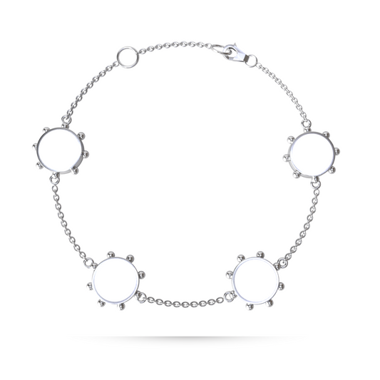 Orbit 4 Motif Bracelet | Sterling Silver