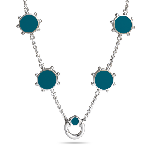 Orbit Reversible 4 Motif Necklace with Screw Clasp | Sterling Silver