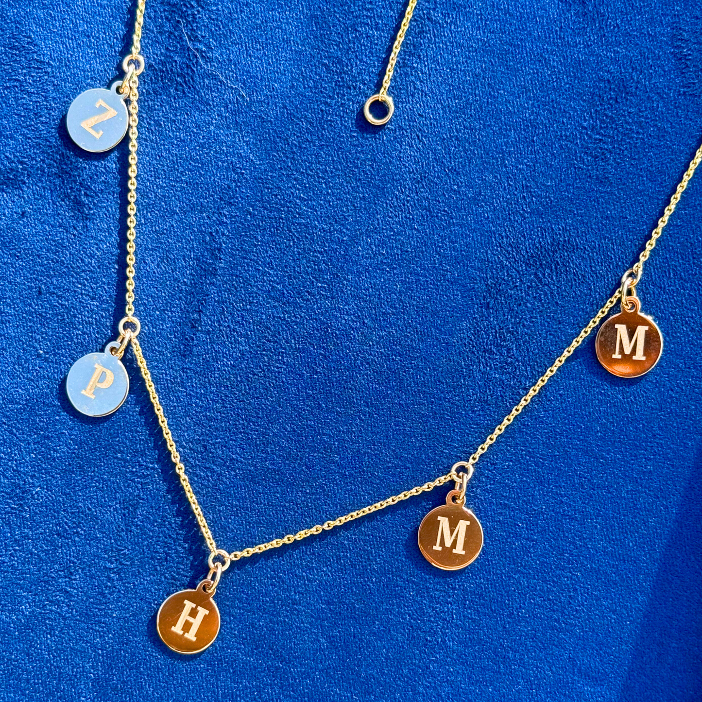 Custom Order | 5 Disc Initial Necklace