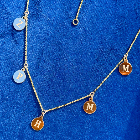 Custom Order | 5 Disc Initial Necklace