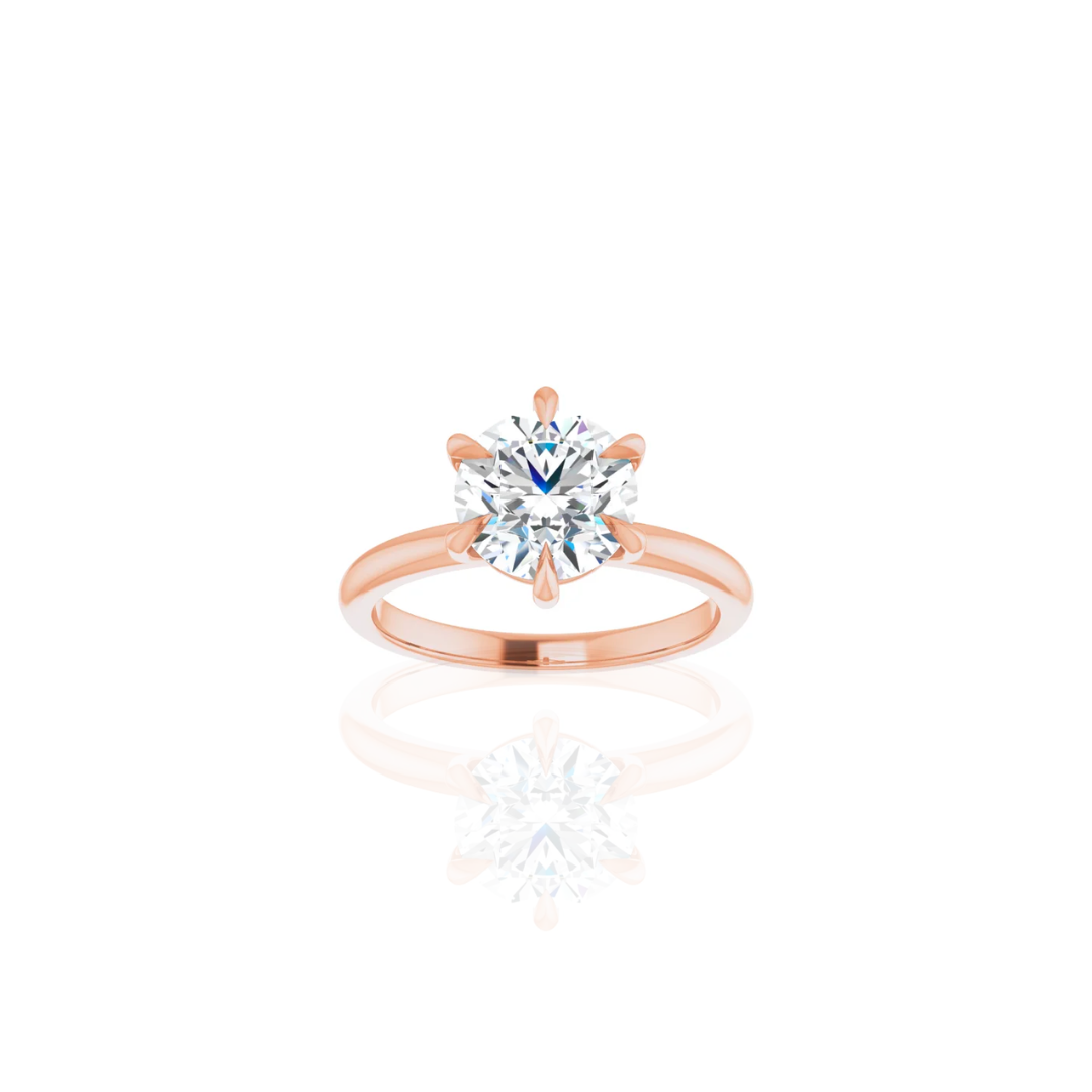 Low Set | 6 Prong | Solitaire Engagement Ring
