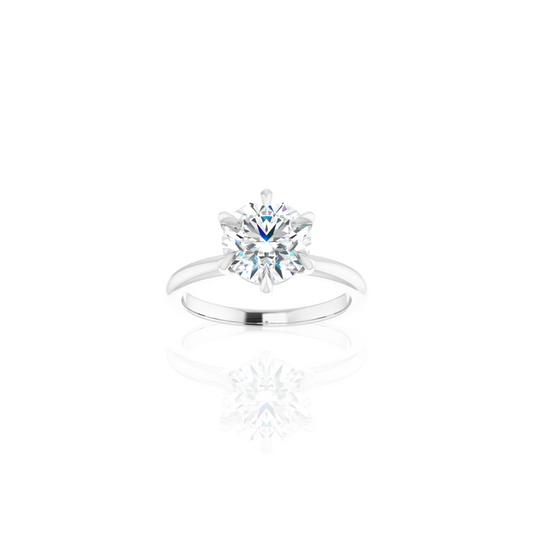 Low Set | 6 Prong | Solitaire Engagement Ring