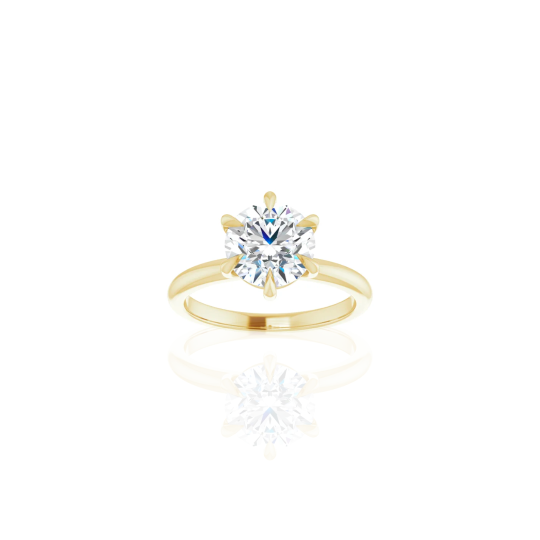 Low Set | 6 Prong | Solitaire Engagement Ring