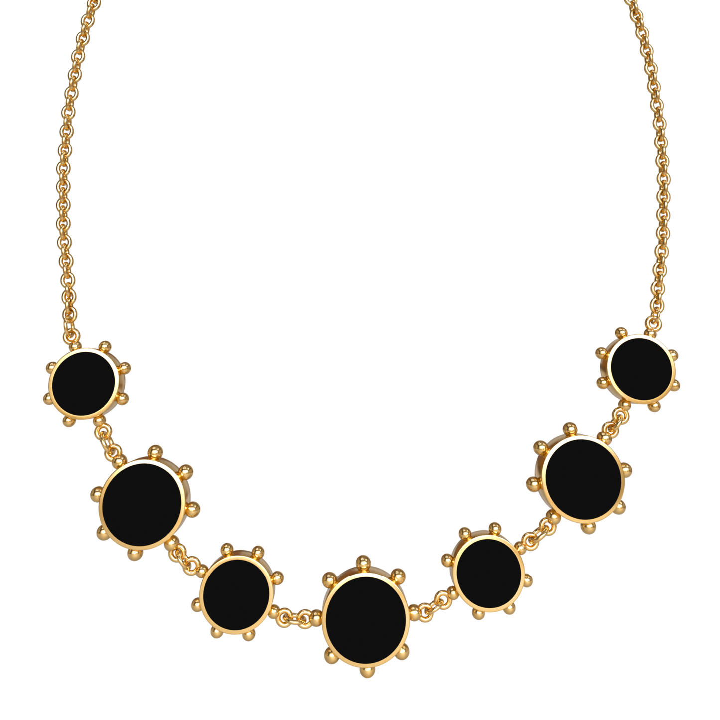 Orbit Reversible Alternating 7 Motif Necklace | 18K Gold
