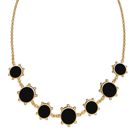 Orbit Reversible Alternating 7 Motif Necklace | 18K Gold