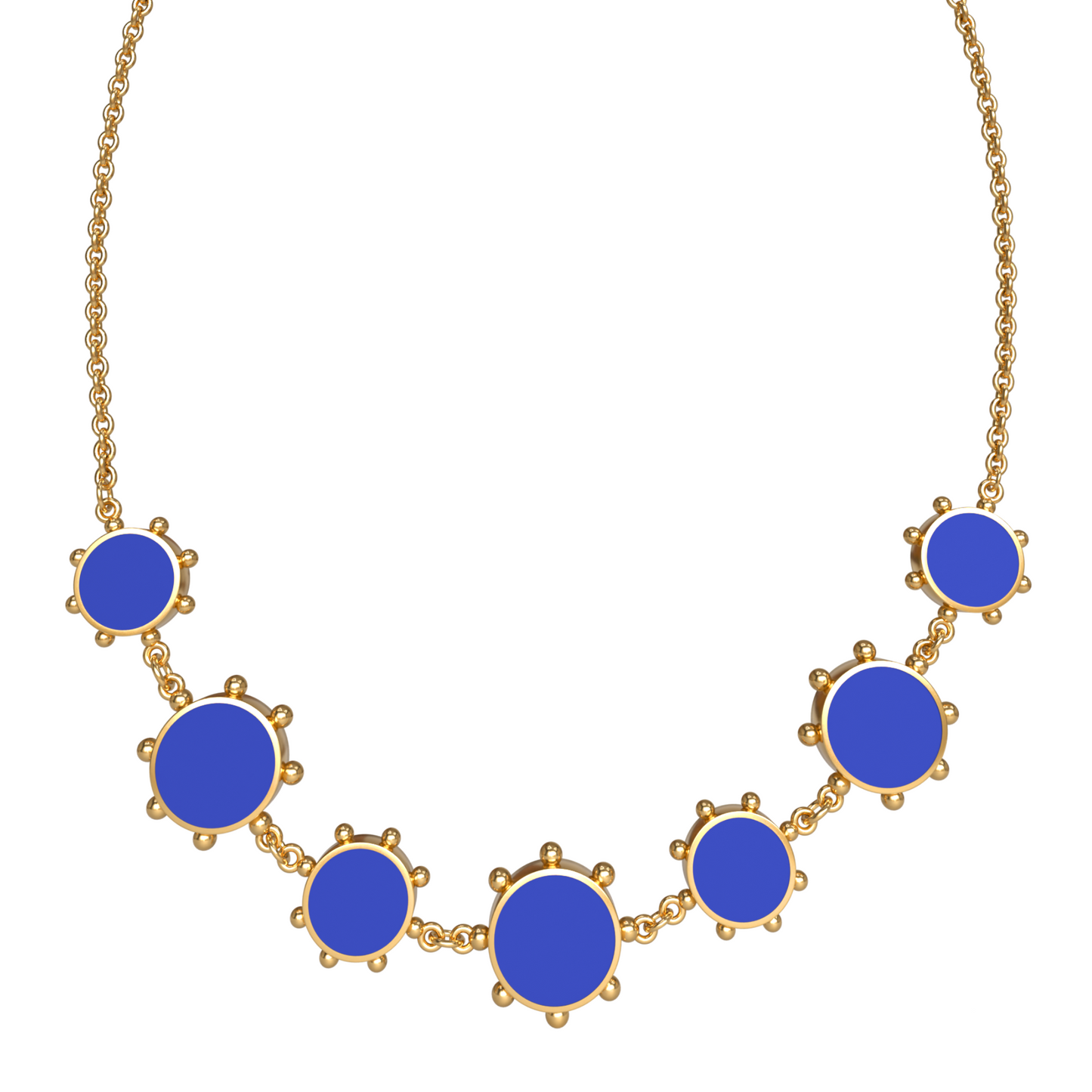 Orbit Reversible Alternating 7 Motif Necklace | 18K Gold