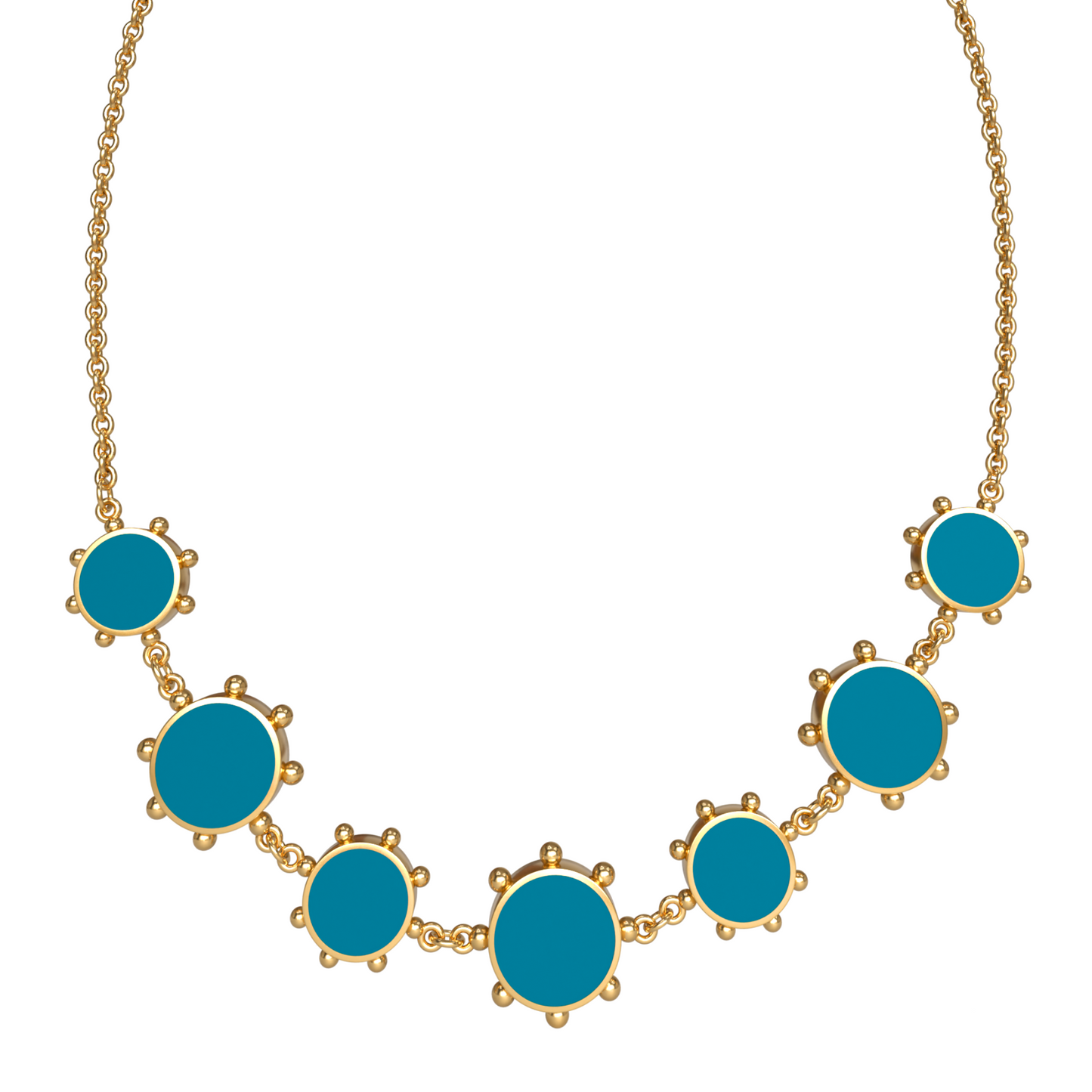 Orbit Reversible Alternating 7 Motif Necklace | 18K Gold