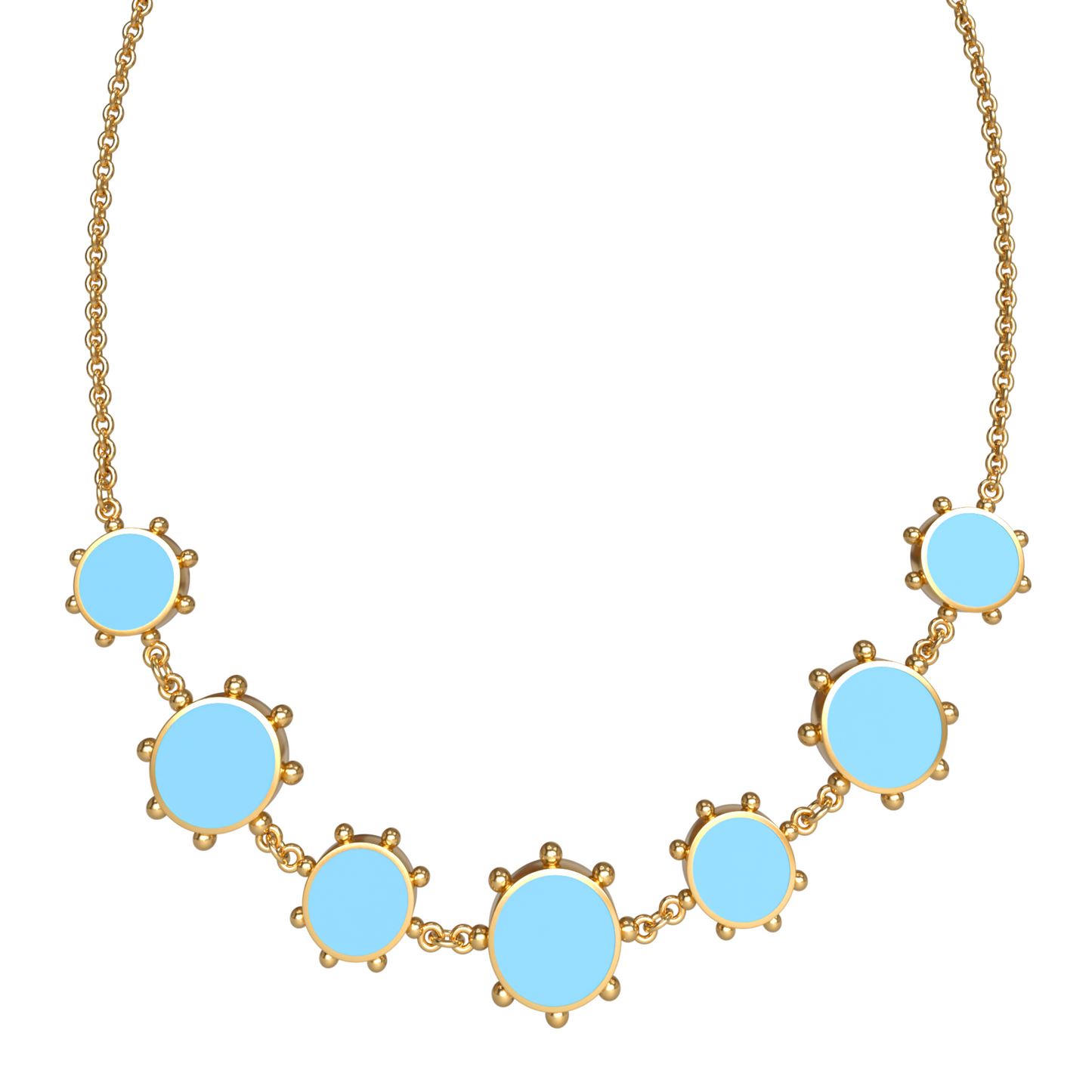 Orbit Reversible Alternating 7 Motif Necklace | 18K Gold