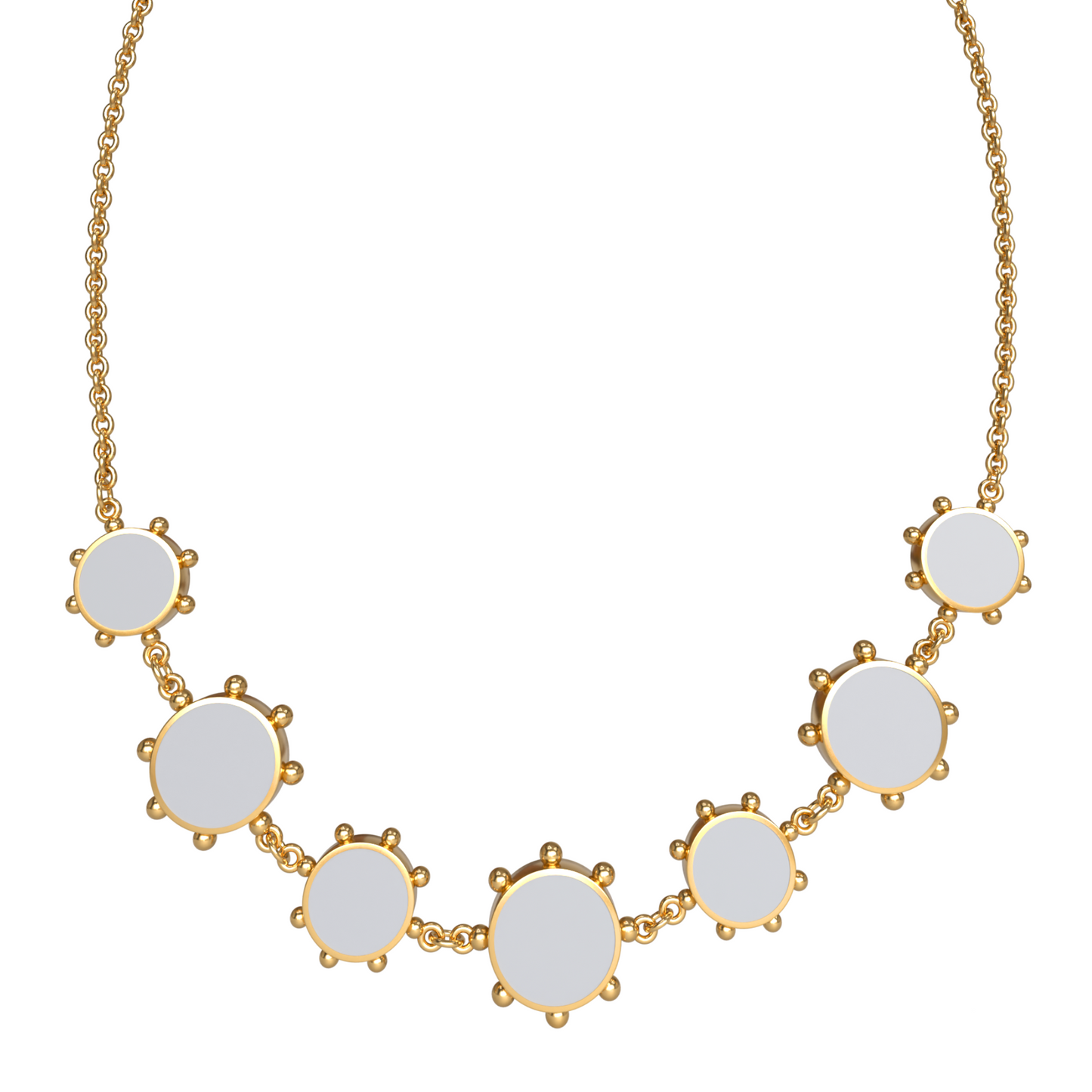 Orbit Reversible Alternating 7 Motif Necklace | 18K Gold