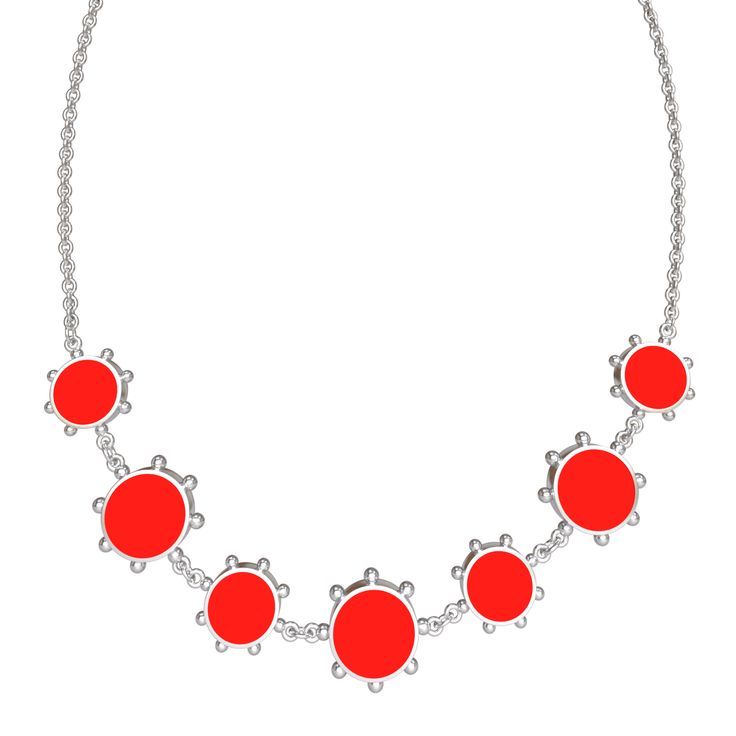 Orbit Reversible Alternating 7 Motif Necklace | Sterling Silver